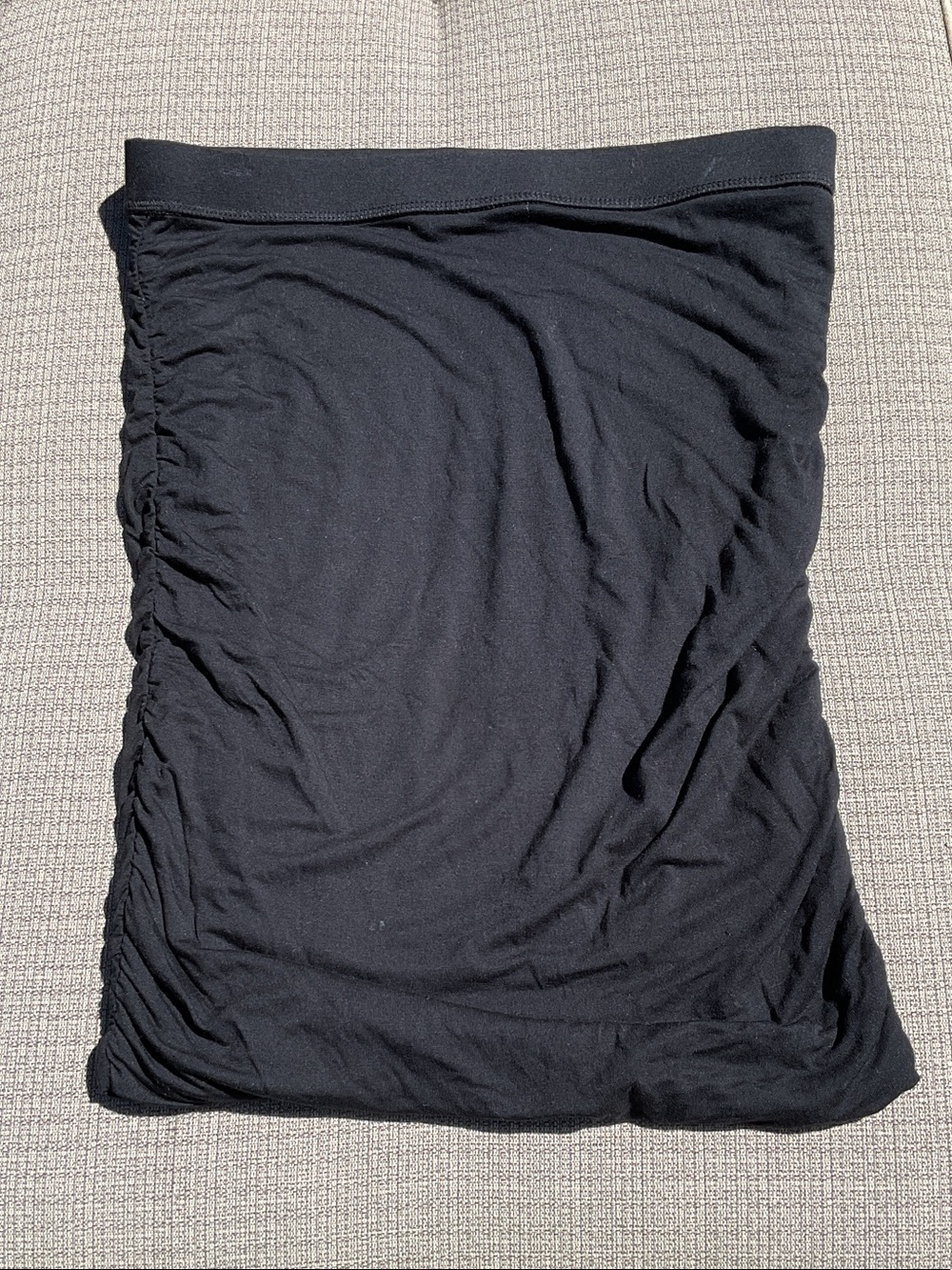 Express Black Ruched Mini Skirt